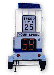 Speed radar trailer
